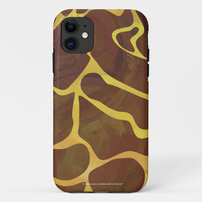 Capa Para iPhone Da Case-Mate Giraffe Brown e Impressão Amarelo (Verso)
