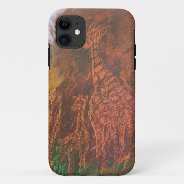 Capa Para iPhone Da Case-Mate Giraffes. (Verso)