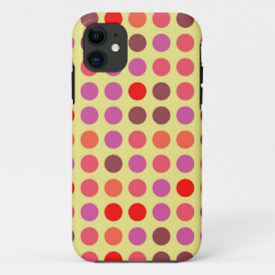 Capa Para iPhone Da Case-Mate Girly Retro Bolinhas   Castanho violeta vermelho
