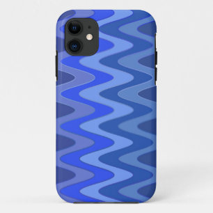 Capa Para iPhone Da Case-Mate Gradientes de cor Ondas ZigZag - azuis