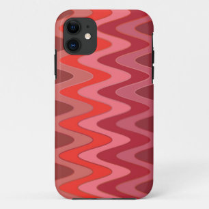 Capa Para iPhone Da Case-Mate Gradientes de cor Ondas ZigZag - vermelho