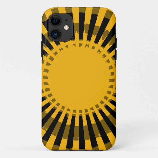 Capa Para iPhone Da Case-Mate Gráfico sem costura com faixas de funk amarelas (Verso)