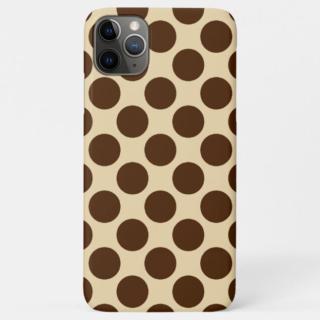 Capa Para iPhone Da Case-Mate Grandes pontos retrorreflectores - chocolate marro (Verso)