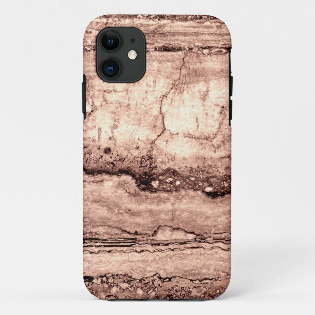 Capa Para iPhone Da Case-Mate Granito laranja moderno e castanho-bege (Verso)