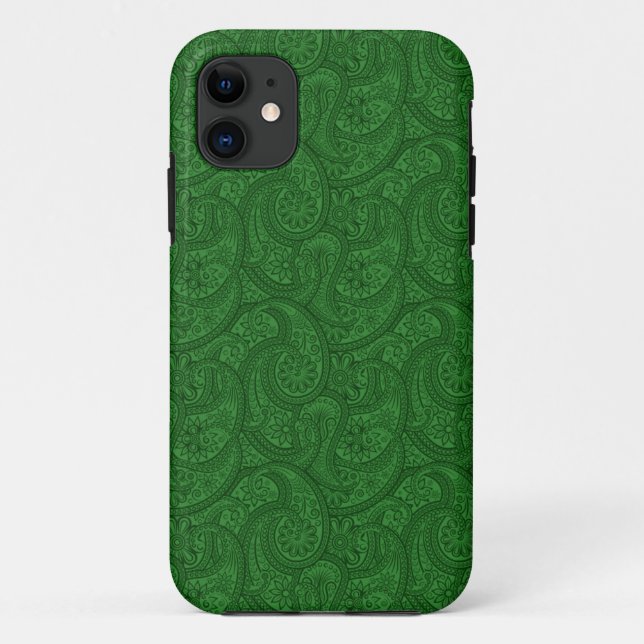 Capa Para iPhone Da Case-Mate Green Paisley (Verso)