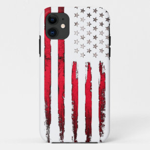 Capa Para iPhone Da Case-Mate Grunge do vermelho da bandeira americana