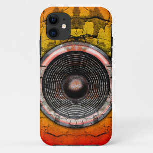 Capa Para iPhone Da Case-Mate Grunge Red and Orange Music auto-falante