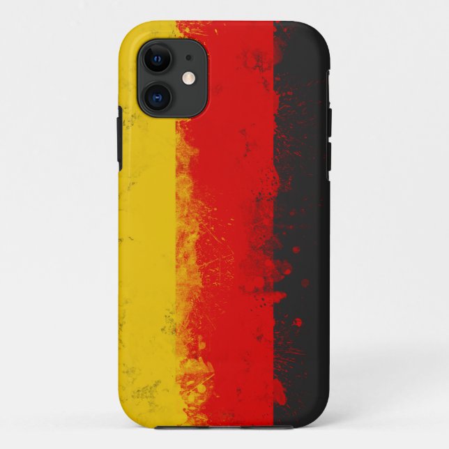 Capa Para iPhone Da Case-Mate Grunge Splatter Painted Flag da Alemanha (Verso)
