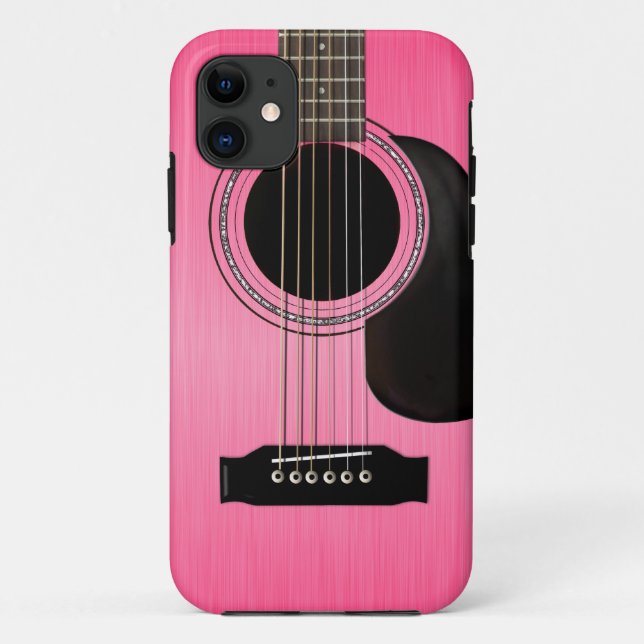 Capa Para iPhone Da Case-Mate Guitarra acústica cor-de-rosa (Verso)