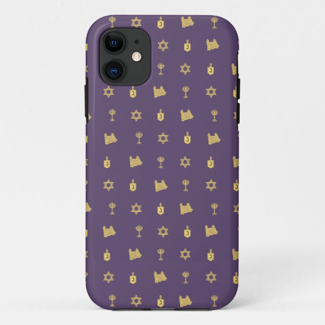Capa Para iPhone Da Case-Mate Hanukkah Motif roxo iPhone 5 Mal Ali (Verso)