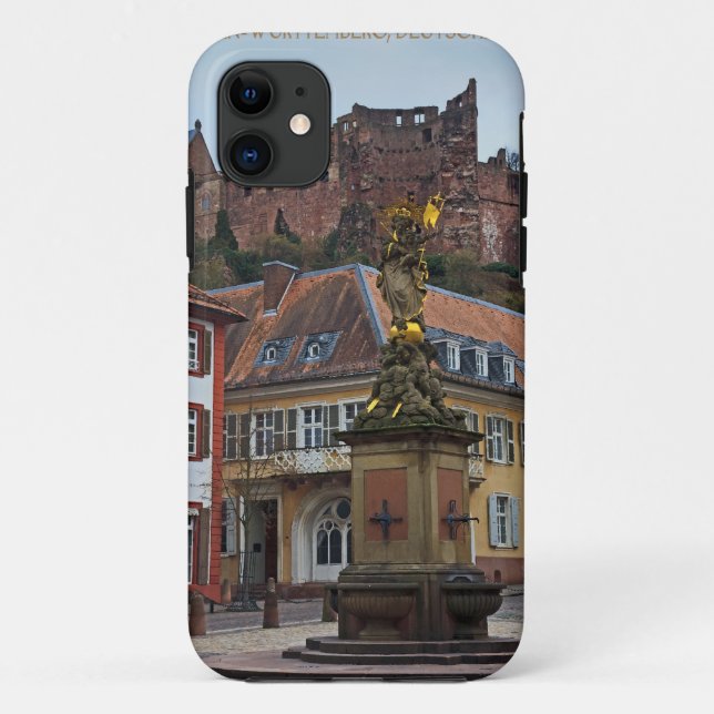 Capa Para iPhone Da Case-Mate Heidelberg - estátua e castelo (Verso)