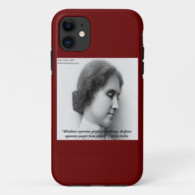 Capa Para iPhone Da Case-Mate Helen Keller & Deaf/Blind Cotação iPhone 5 Caso (Verso)