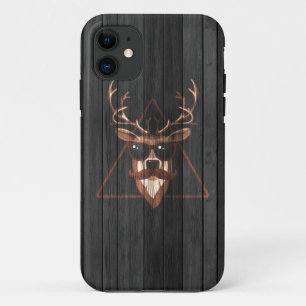 Capa Para iPhone Da Case-Mate Hipster Mustache Deer - Edição Escura