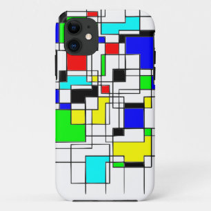Capa Para iPhone Da Case-Mate Homenagem Aleatória aos quadrados a Mondrian