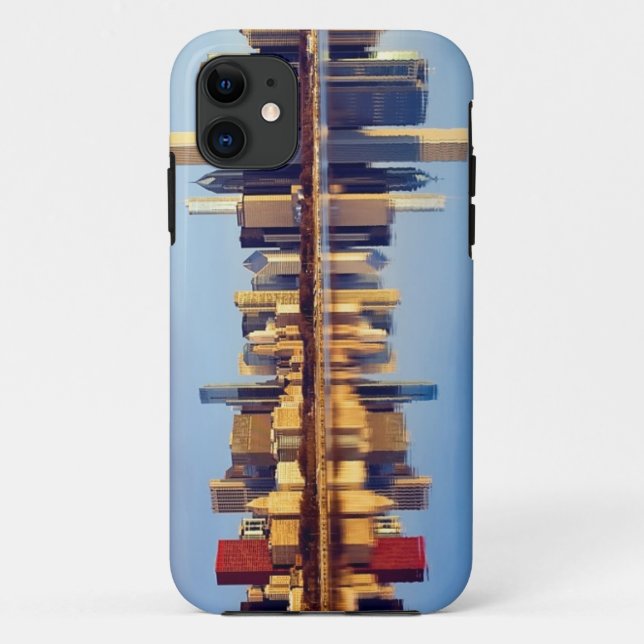 Capa Para iPhone Da Case-Mate Ideia da skyline de Chicago com reflexão (Verso)