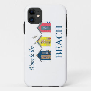 Capa Para iPhone Da Case-Mate Ido ao cobrir das gaivotas das cabanas da praia