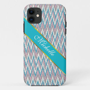 Capa Para iPhone Da Case-Mate iKat cor-de-rosa e azul empoeirado