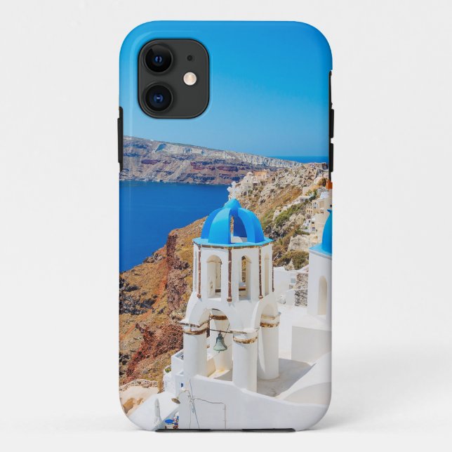 Capa Para iPhone Da Case-Mate Ilha de Santorini - Caldera, piscina (Verso)