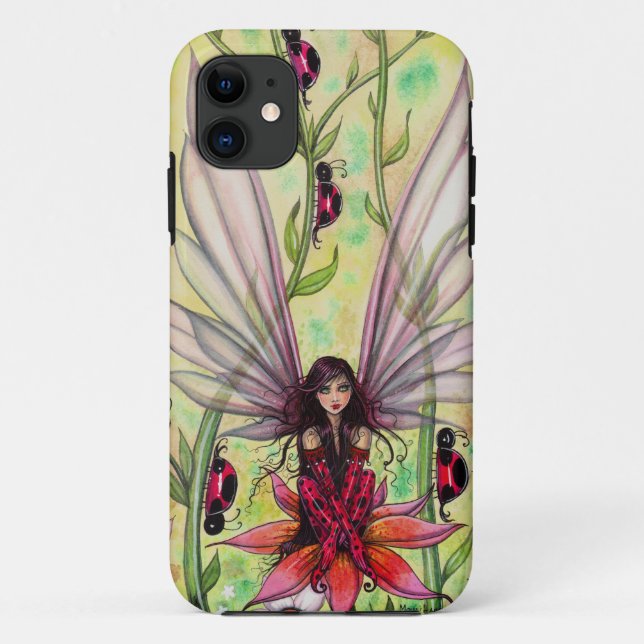 Capa Para iPhone Da Case-Mate Ilustração de Fantasia da Fada Joaninha Fofa (Verso)
