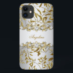 Capa Para iPhone Da Case-Mate Imagem de Jogo de Diamante Dourado Silver White<br><div class="desc">Elegante Classy Silver White Diamond Jewel Image Fabuloso produto para Adultos,  Meninas adolescentes,  Zizzago criou este design,  POR FAVOR,  NOTE todas as imagens planas! Eles não têm brilho real,  joias de diamantes ou Arcos reais!</div>