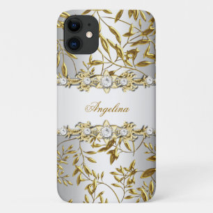 Capa Para iPhone Da Case-Mate Imagem de Joia de Ouro Branco Diamante Prata