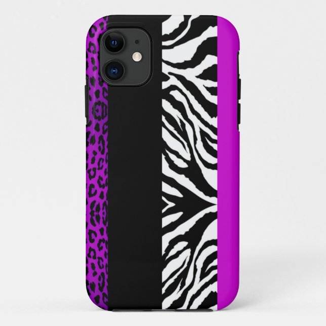 Capa Para iPhone Da Case-Mate Impressão animal feito sob encomenda roxo do (Verso)