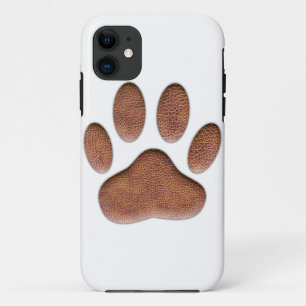 Capa Para iPhone Da Case-Mate Impressão de Pata de Cachorro de Textura de Couro