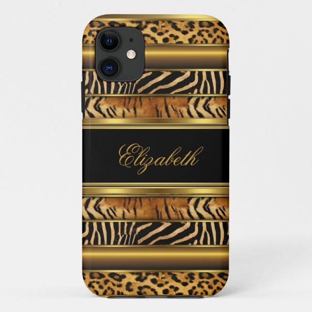 Capa Para iPhone Da Case-Mate Impressão em animais mistos Dourada Elegante para  (Verso)