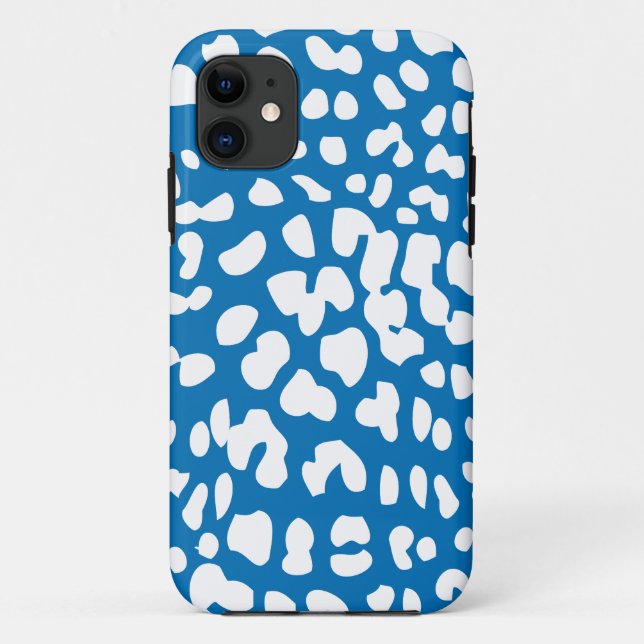 Capa Para iPhone Da Case-Mate Impressão iPhone 5 de Leopardo Azul e Branco (Verso)