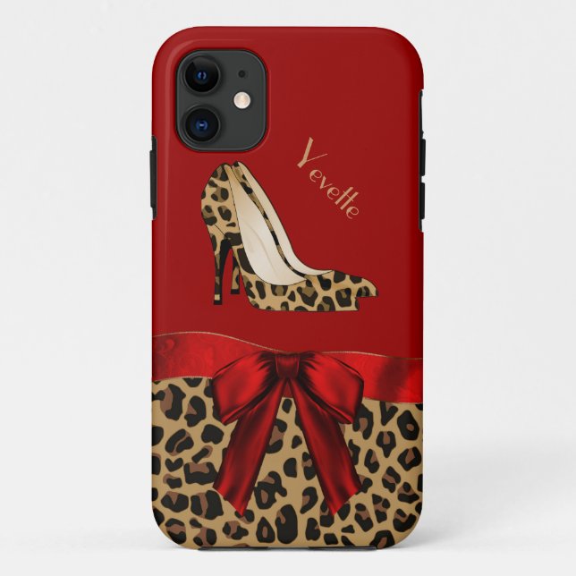 Capa Para iPhone Da Case-Mate Impressão iPhone 5 Fashionable Red & Jaguar (Verso)
