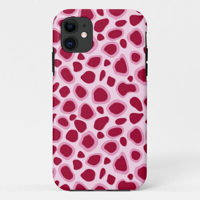 Capa Para iPhone Da Case-Mate Impressão Leopardo - Borgonha e Rosa (Verso)