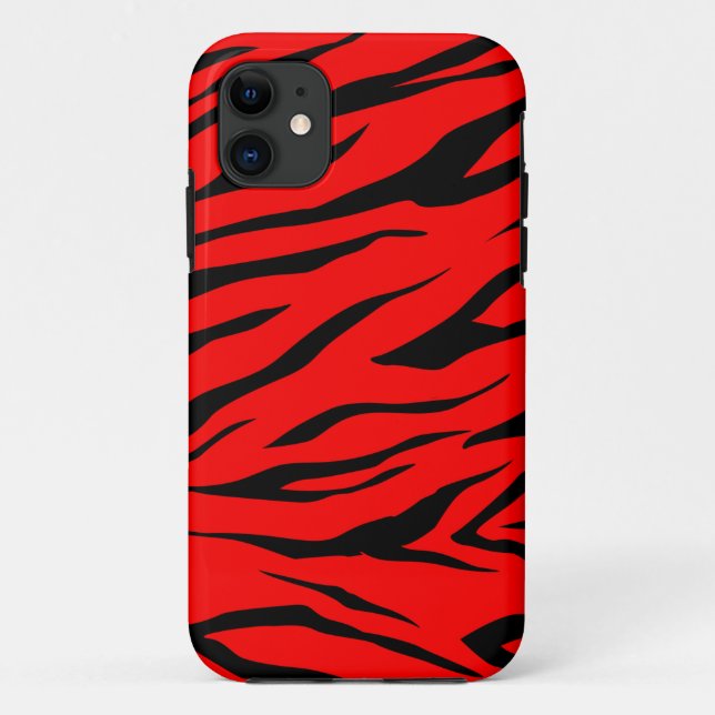 Capa Para iPhone Da Case-Mate Impressão preto/vermelho impressionante do tigre - (Verso)