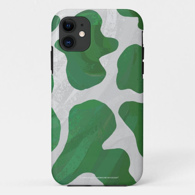 Capa Para iPhone Da Case-Mate Impressão Verde-Vaca e Branco (Verso)