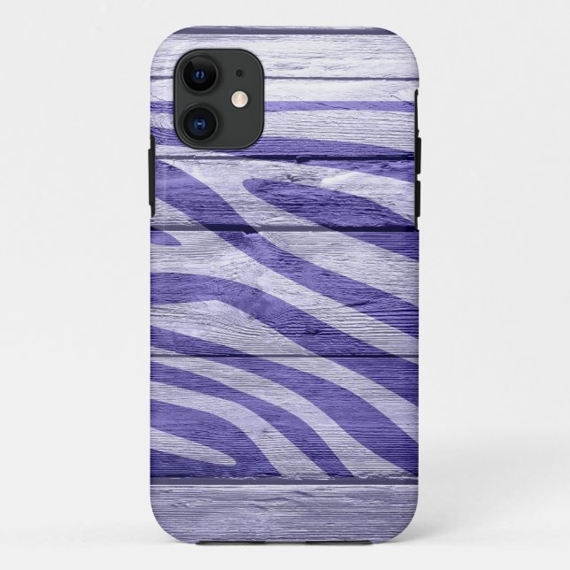 Capa Para iPhone Da Case-Mate Impressão Zebra na Madeira #18 (Verso)