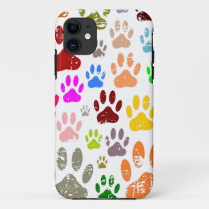 Capa Para iPhone Da Case-Mate Impressões Coloridas Coloridas de Pata de Cachorro