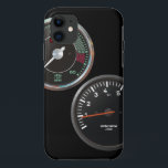 Capa Para iPhone Da Case-Mate Instrumentos para automóveis Vintage/Dispositivos<br><div class="desc">Este design legal tem dois medidores de rotação de carros antigos resfriados a ar sobre fundo preto. O esquerdo é de um vintage 356 e o outro de um modelo 911. O medidor mais velho é do mesmo tipo que teria sido no 550 Spyder de James Dean. É ideal para...</div>