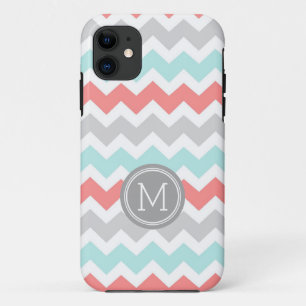 Capa Para iPhone Da Case-Mate iPhone5s - Monograma Chevron Coral