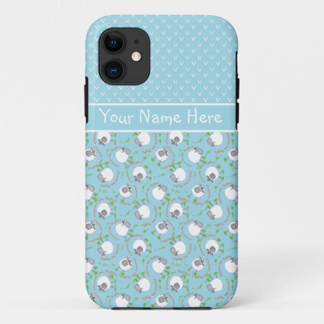 Capa Para iPhone Da Case-Mate iPhone 5/5s Xtreme Case Blue Divide Ovinos Padrões (Verso)