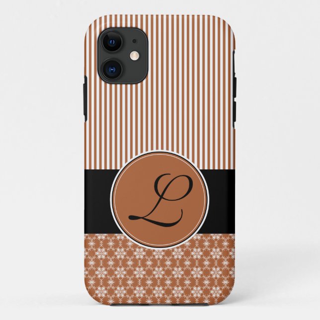Capa Para iPhone Da Case-Mate iPhone 5 Estojo Template Barely There Padrão Marro (Verso)
