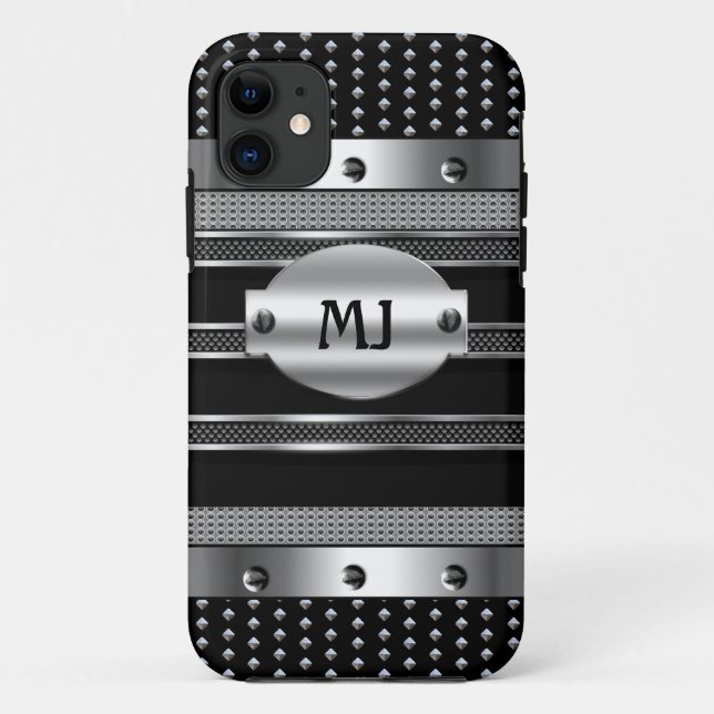 Capa Para iPhone Da Case-Mate iPhone 5 Metal Studs parecem Cromado Masculino (Verso)