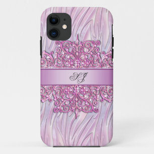 Capa Para iPhone Da Case-Mate iPhone 5 ou 4 Zebra Damasco Lindamente Cor-de-Rosa