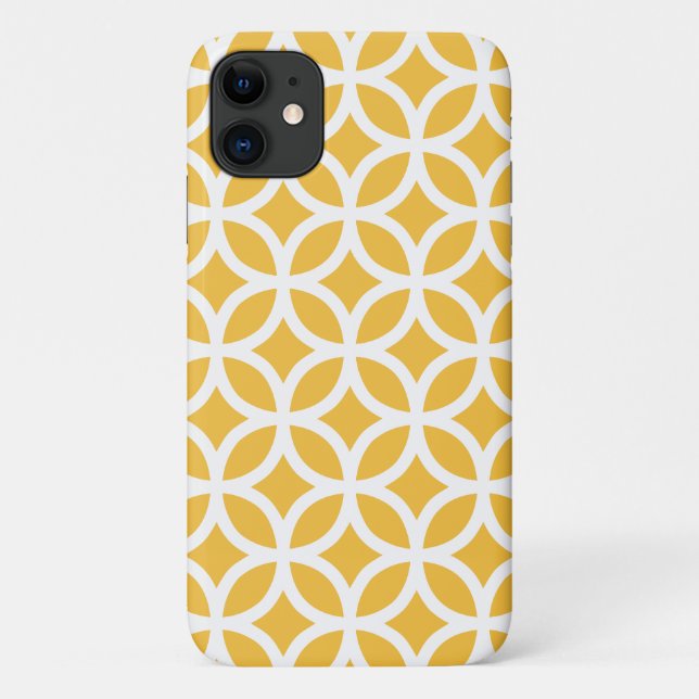 Capa Para iPhone Da Case-Mate iPhone Amarelo Solar Geométrico, Plus e Pro  (Verso)