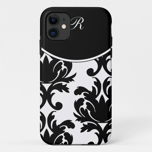 Capa Para iPhone Da Case-Mate iPhone do monograma do damasco 5 casos (Verso)