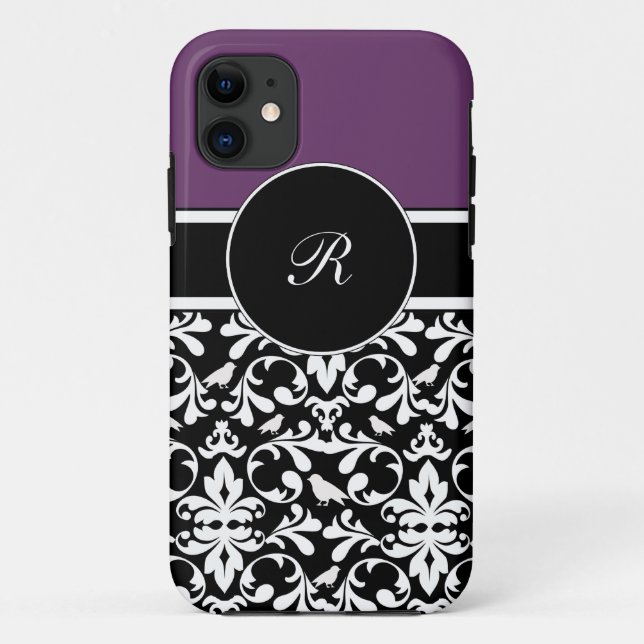 Capa Para iPhone Da Case-Mate iPhone roxo do monograma 5 casos (Verso)