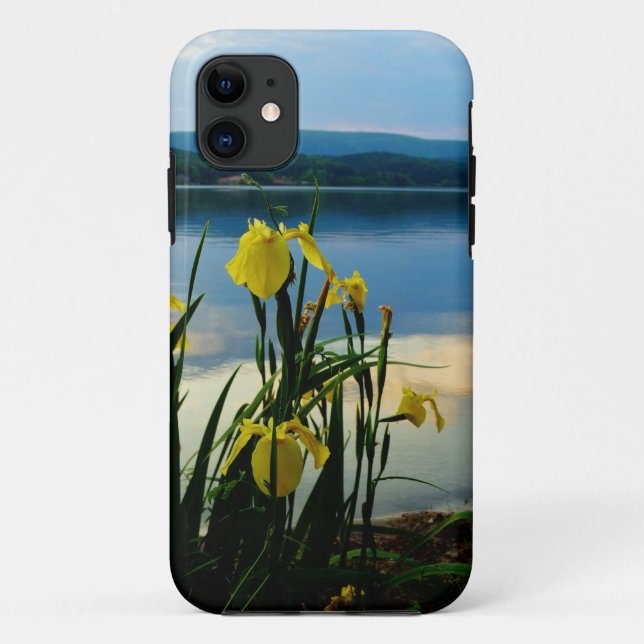 Capa Para iPhone Da Case-Mate Íris Amarelo no Lago Shore (Verso)