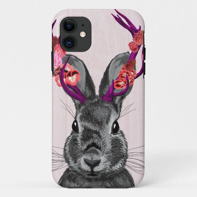 Capa Para iPhone Da Case-Mate Jackalope com Antlers Rosa 2 (Verso)