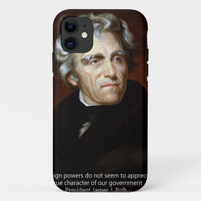 Capa Para iPhone Da Case-Mate James K Polk E Citação (Verso)
