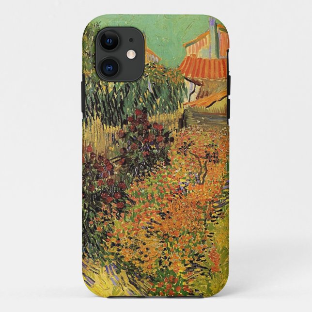 Capa Para iPhone Da Case-Mate Jardim atrás de uma Casa. Vincent van Gogh. (Verso)