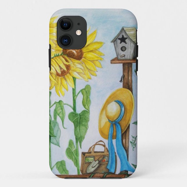 Capa Para iPhone Da Case-Mate Jardim de girassol (Verso)