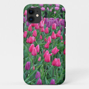 Capa Para iPhone Da Case-Mate Jardim de primavera de tulipas rosa e roxa